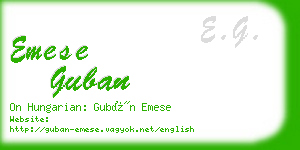 emese guban business card